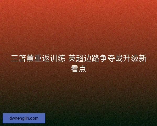 三笘薰重返训练 英超边路争夺战升级新看点