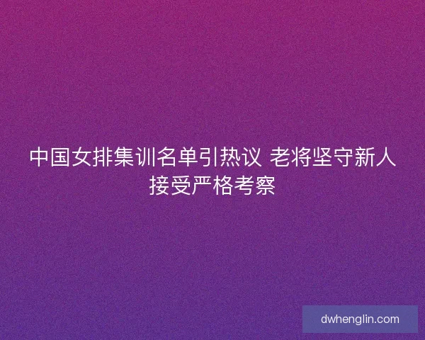 中国女排集训名单引热议 老将坚守新人接受严格考察